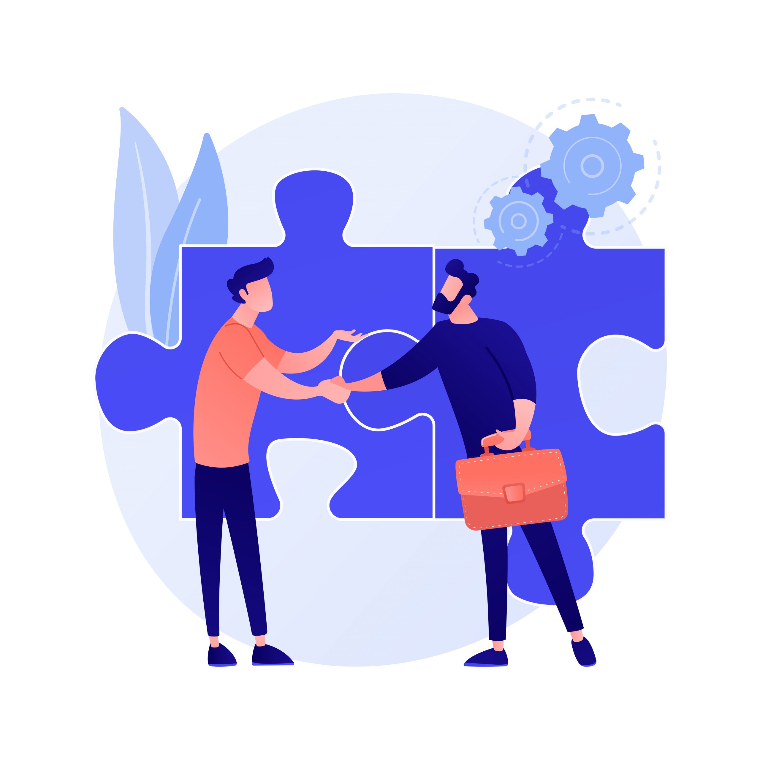 Partnership and collaboration vector concept metaphor