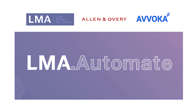 LMA.Automate logo, in partnership with Avvoka and Allen & Overy.